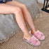 Faux Fur H Slipper - White